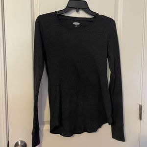 Gray fitted long sleeve